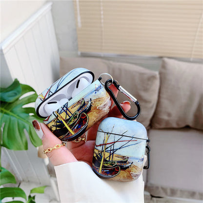 eybag Van Gogh oil painting protective case for Airpods Pro cover bluetooth wireless earphone charging bag for airpod 2 air pod cases