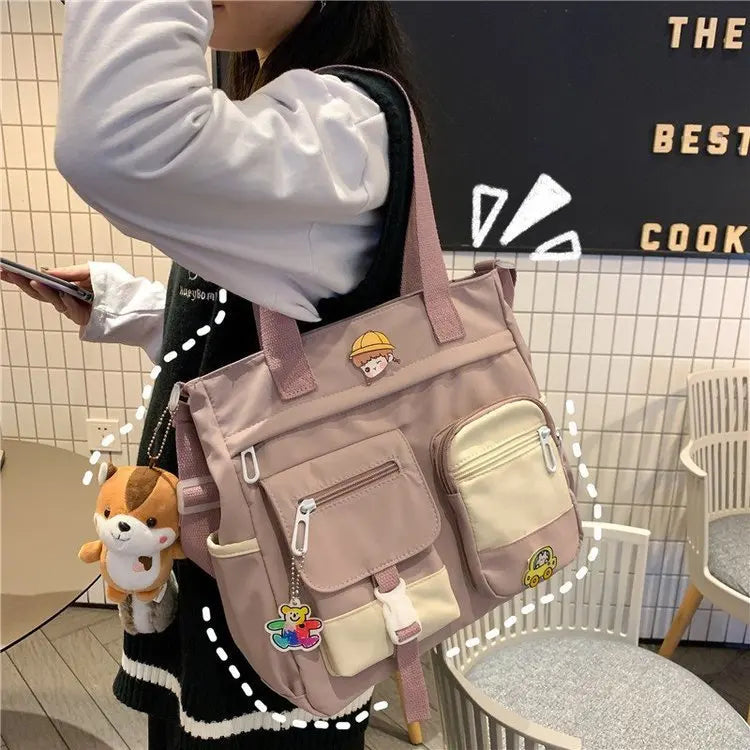 eybag High School Girls Satchels Bags Large-capacity Big Nylon Bag Shoulder Bag For Women Crossbody Bags Women Messenger Bag Bolsa Sac