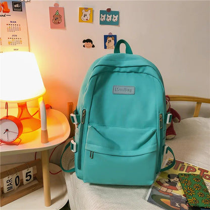 eybag Waterproof Nylon Women Backpack Multi-Pocket Student Rucksack Female Travel Bag Book Schoolbag For Teenage Girl Boys Satchel