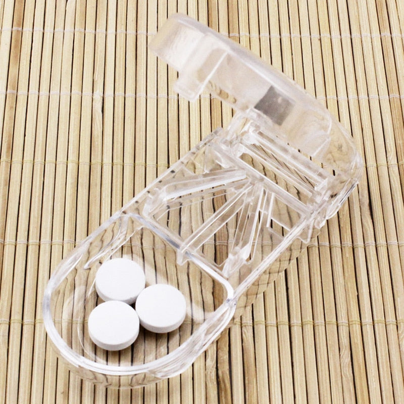 eybag Pill Caplets Medicine Dose Tablet Cutter Splitter Divide Compartment Storage Box Compartment Storage Box Portable Home Medicine