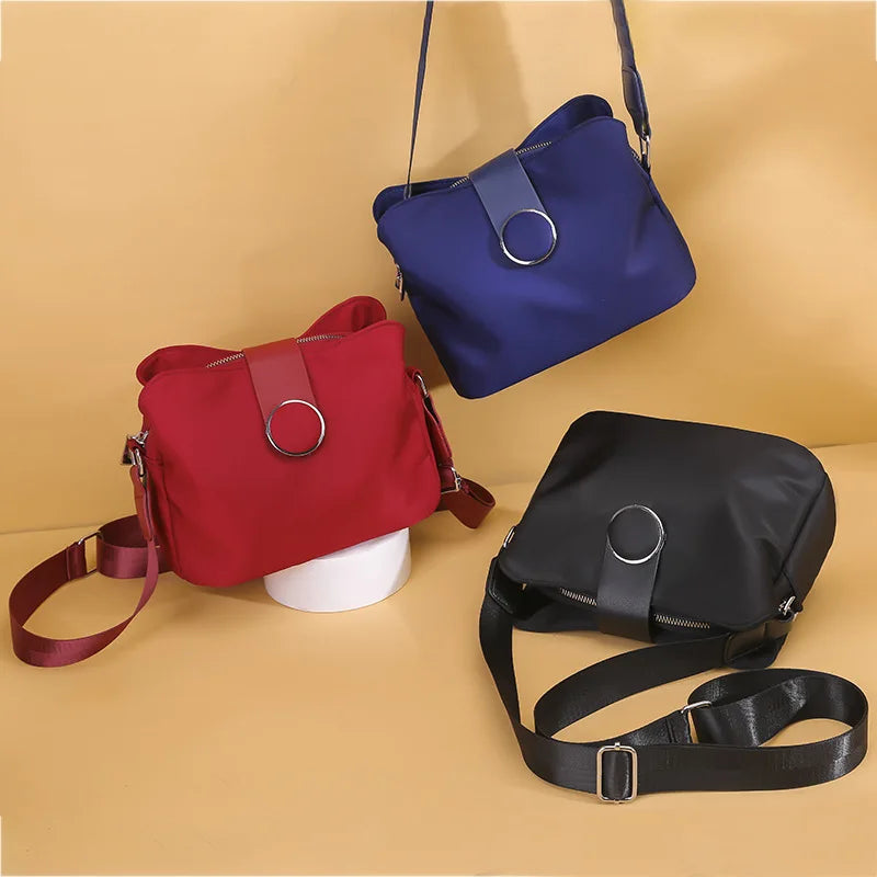 eybag Vintage Nylon Waterproof Shoulder Bag Women Wild Crossbody Bag Simple Messenger Bag Daily Female Handbag Travel Lady Purse Bolso