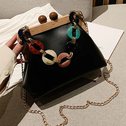 eybag Luxury Designer Acrylic Chain Women Shoulder Crossbody Bags Fashion Handbag Evening Clutches Ladies Messenger Bag Female Purse