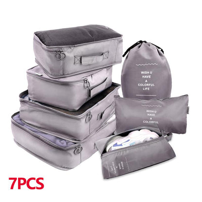 eybag 8/6/1 pieces Set Travel Organizer Storage Bags Suitcase Packing Set Storage Cases Portable Luggage Organizer Clothe Shoe Pouch