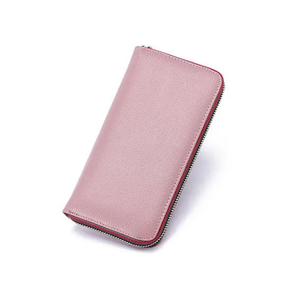 eybag 2024 New Fashion Ladies Long Wallet High-Quality Leather Casual Coin Purse Famous Brand Clutch All-match Big Fried Clip Wallet