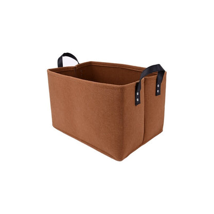 eybag Felt Storage Basket with Handle Folding Storage Box Kids Toys Organizer Desktop Sundries Organizer Basket Cosmetics Container