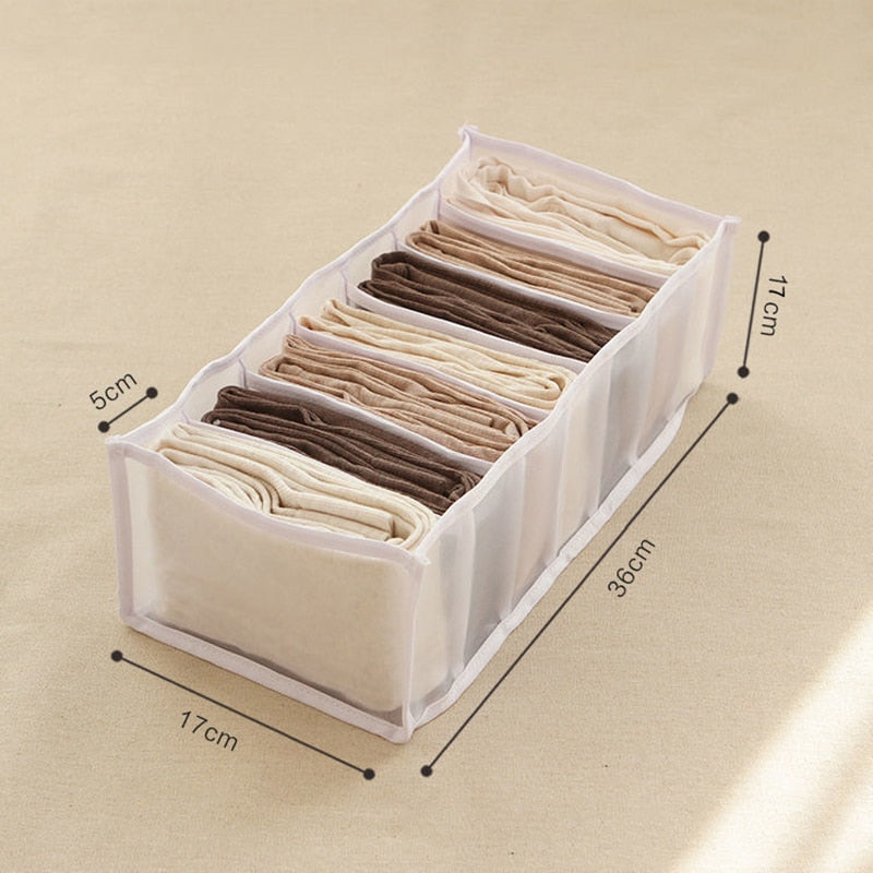 eybag Jeans Sweater Storage Box Foldable Closet Organizer Drawer Divider Organizer For Pants Clothes Underwear Socks Organizer Boxes