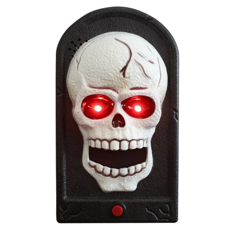 -Top Deals Funny Halloween Doorbell New Doorbell Contact Sounds LED Light Control Halloween Decorations