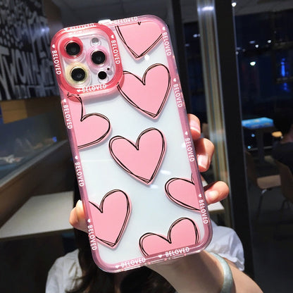 eybag Colorful Cute Wave Poin Clear Phone Case For iPhone 13 Pro MAX 12 11 X XS XR 7 8 Plus Fashion Transparent Soft Shockproof Cover