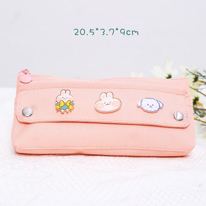 eybag Pencil Case Korean School Supplies Kawaii Pencil Bags Random Broochs Pen Case Trousse Scolaire For Girls School Pencil Cases