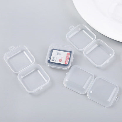 eybag 1-20Pcs Small Boxes Square Transparent Plastic Box Jewelry Storage Case Finishing Container Packaging Storage Box for Earrings