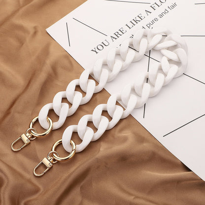 Lkblock New Acrylic Bag Chain Bag Strap Removable Bag Accessories Colourful Women's Resin Chain chain of bags Purse Chain Fishbone chain