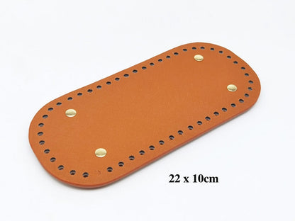 eybag Oval /Round Bottom for Knitted Bag Leather Bag Accessories Handmade Bottom with Holes Diy Crochet handcraft Bottom  Pu Bag Base