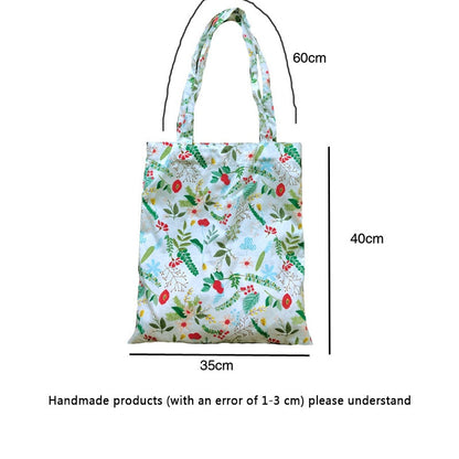 Lkblock Fashion Design Women Flower Handbag Classic Book Shopping Shoulder Bags Original Ladies Cotton Fabric Totes Bag For Girls