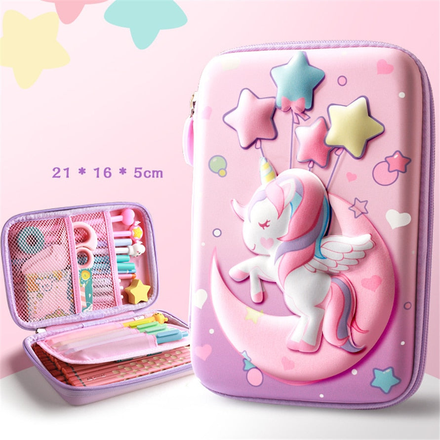 eybag Pencil Cases Unicorn Trousse Kawaii Stationery Licorne Etui Estuche Case School Supplies Cute Papeleria Astronaut Pencil Box Bag