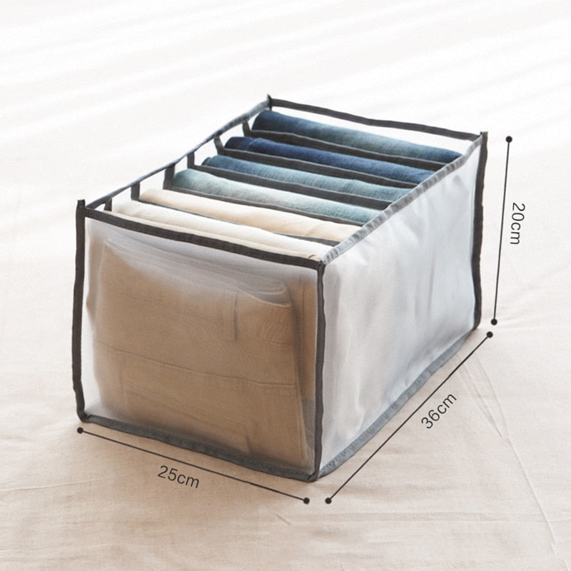 eybag Jeans Sweater Storage Box Foldable Closet Organizer Drawer Divider Organizer For Pants Clothes Underwear Socks Organizer Boxes