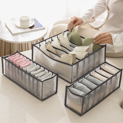 eybag 3PCs/set Underwear Drawer Organizer Storage Box Foldable Closet Organizers Drawer Divider Storage Boxes for Underpants Socks Bra