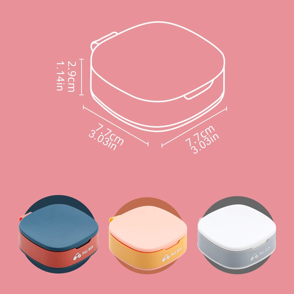 eybag Portable Silicone Mini Dispensing Compartment Storage Box Medicine Pill Box Dispenser Medical Organizer Tablet Box