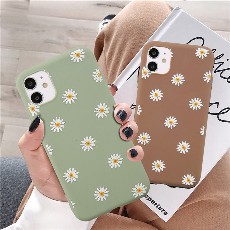 eybag Ottwn Colorful Daisy Flowers Phone Case For iPhone 14 Pro Max 11 12 13 Pro Max X XR XS Max 7 8 6 6s 14 Plus Soft TPU Back Cover