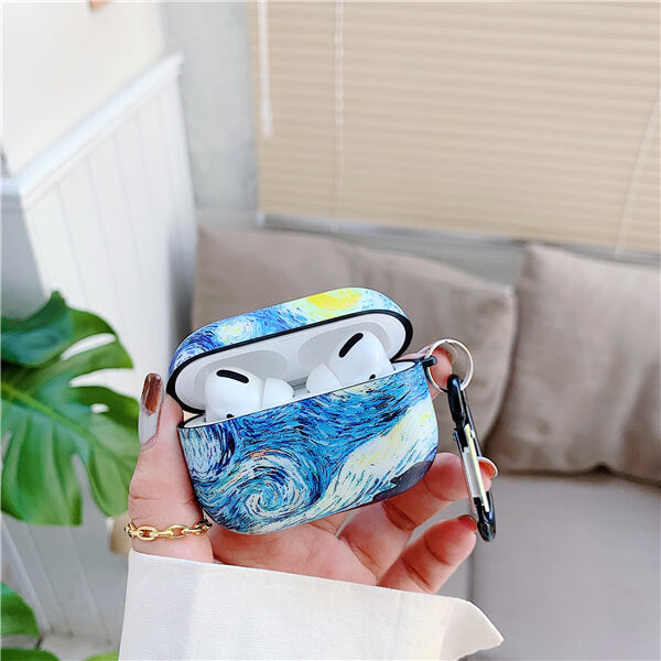 eybag Van Gogh oil painting protective case for Airpods Pro cover bluetooth wireless earphone charging bag for airpod 2 air pod cases