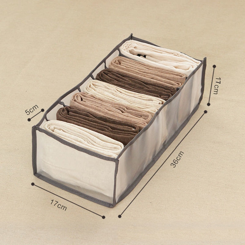 eybag Jeans Sweater Storage Box Foldable Closet Organizer Drawer Divider Organizer For Pants Clothes Underwear Socks Organizer Boxes