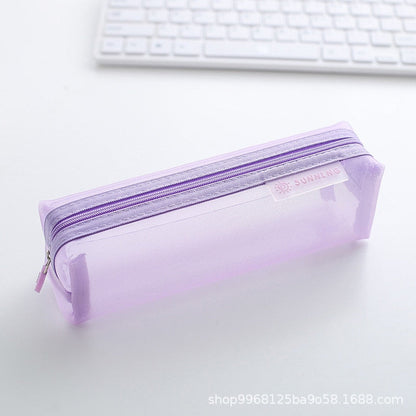 eybag Transparent Stationery Pencil Bag Student Examination Dedicated Nylon Mesh Pen Case Unisex Large Capacity Pouch School Supplies