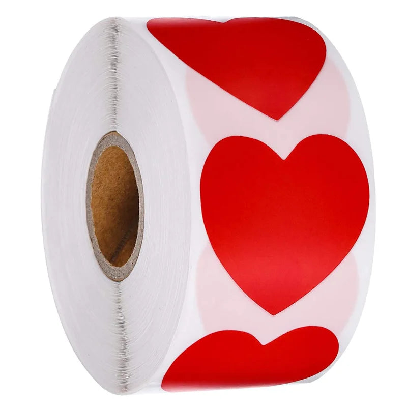 eybag Heart shape of Red Stickers seal labels 50 Labels stickers scrapbooking for Package and wedding decoration stationery sticker