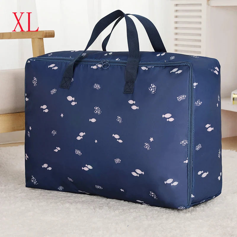 eybag Foldable Waterproof Luggage Bag Travel Clothes Storage Bags Zipper Handbag Printing Image Oxford Duffle bag Dustproof Moving Bag