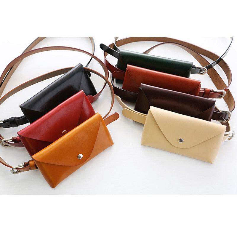 eybag Waist Bag Ladies Fashion Genuine Leather Women Waist Belt Bags Waterproof Chest Belly Pouch Woman Fanny Pack Luxury Coin Purse