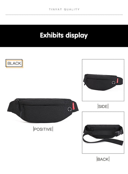 Lkblock Men Waist Bag Pack Purse Casual Large Phone Belt Bag Pouch Women's Canvas Travel Phone Bag Fanny Banana Bag Hip 4 Pockets