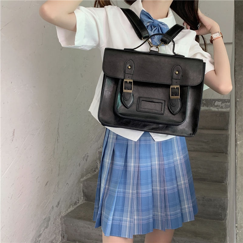 eybag Vintage Women Backpack Large Capacity Student School Bag Luxury PU Leather Female Satchels Tote Bag Multifunctional Travel Bags