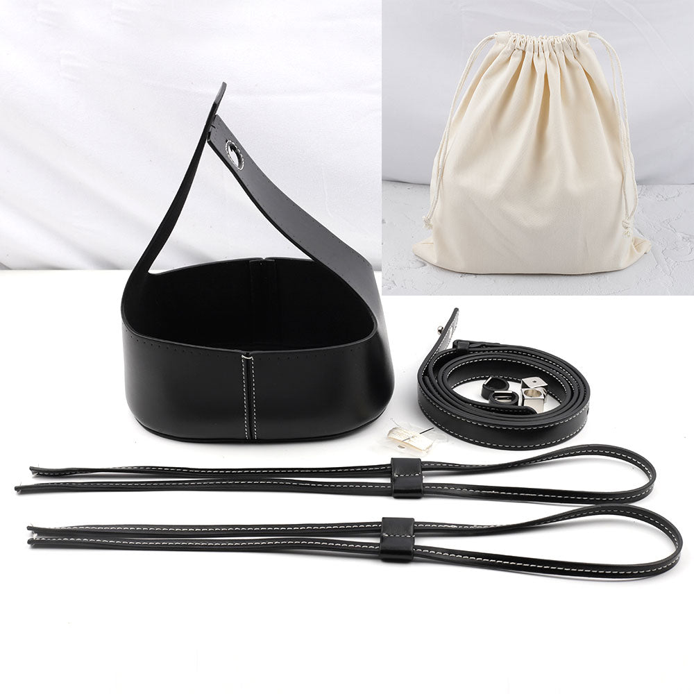 eybag Handmade Handbag Shoulder Strap Hollow Drawstring Woven Bag Set Bucket Bag Leather With Bag Bottom Belt Bag For DIY Backpack