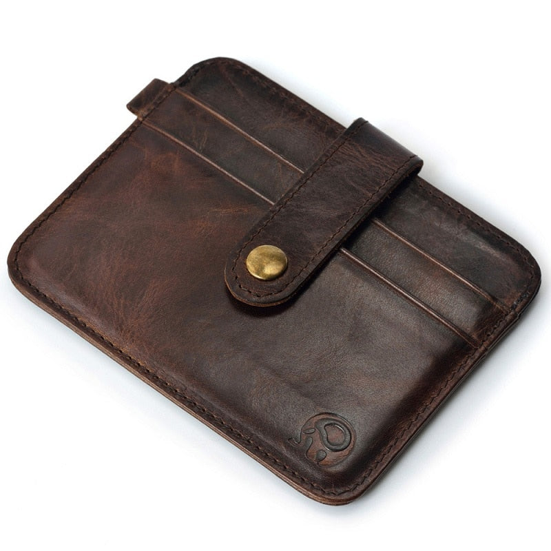 eybag Men Genuine Leather Slim Wallet Male Small Purse Mini Money Bag Walet Thin Portomonee carteras Man's Wallet Card Holder