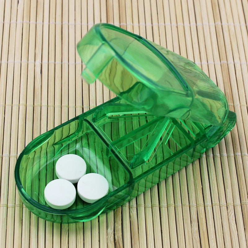 eybag Pill Caplets Medicine Dose Tablet Cutter Splitter Divide Compartment Storage Box Compartment Storage Box Portable Home Medicine