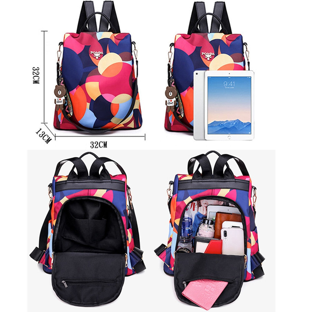 eybag NEW Fashion Anti Theft Women Backpack Durable Fabric Oxford School Bag Pretty Style Girls School Backpack Female Travel Backpack