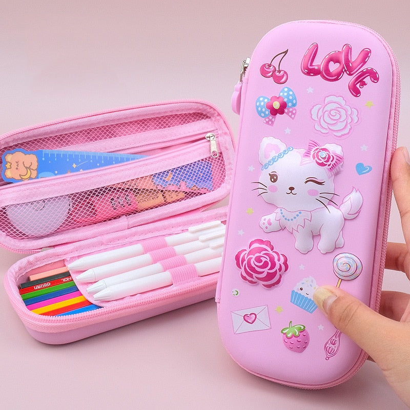 eybag Pencil Case Kawaii School Pencil Cases Stationery Estuche 3D Space Pen Case Unicorn School Supplies Trousse Scolaire Pencil Box