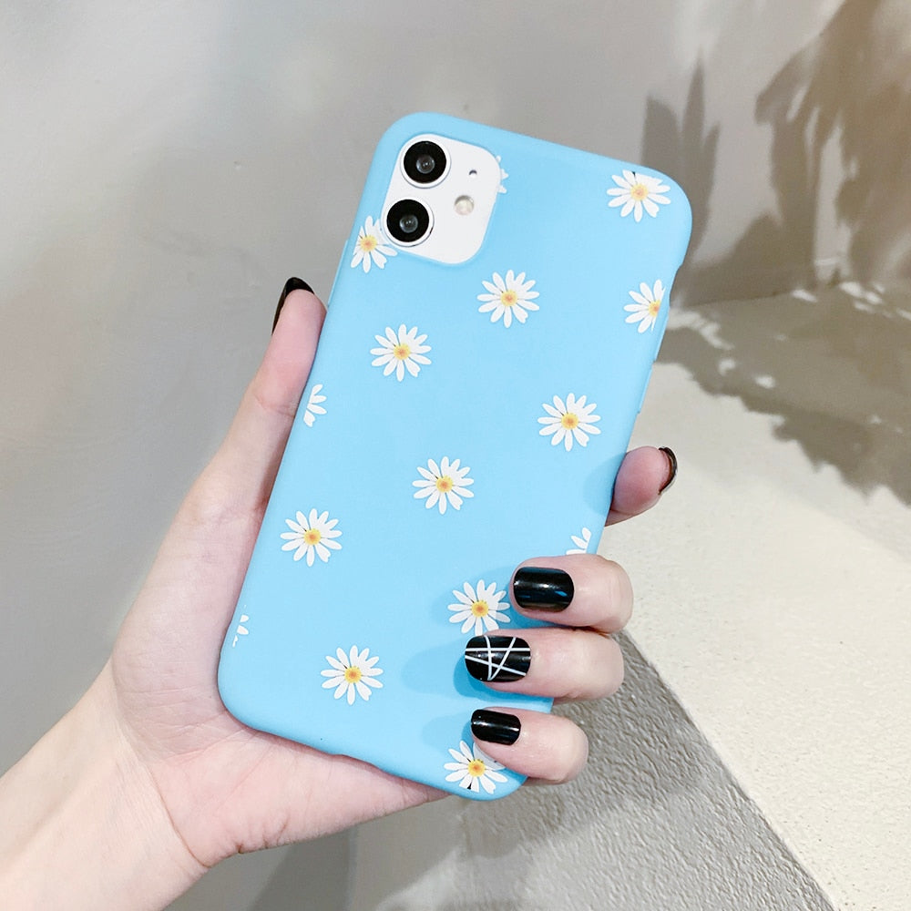 eybag Ottwn Colorful Daisy Flowers Phone Case For iPhone 14 Pro Max 11 12 13 Pro Max X XR XS Max 7 8 6 6s 14 Plus Soft TPU Back Cover