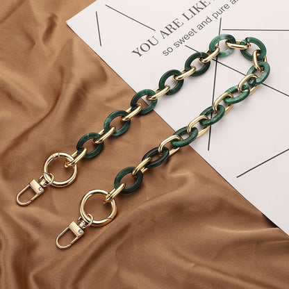 Lkblock New Acrylic Bag Chain Bag Strap Removable Bag Accessories Colourful Women's Resin Chain chain of bags Purse Chain Fishbone chain