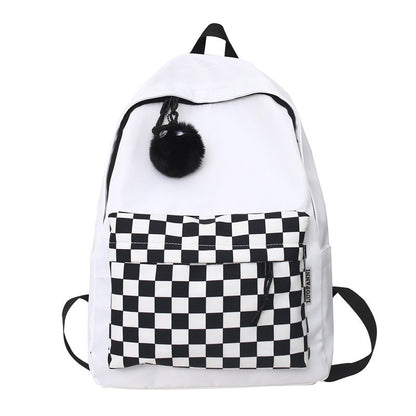 eybag Fashion Girls Plaid Backpack Waterproof Leisure Shoulder Bag Women Laptop Mochila Bookbag Travel Rucksack for Female