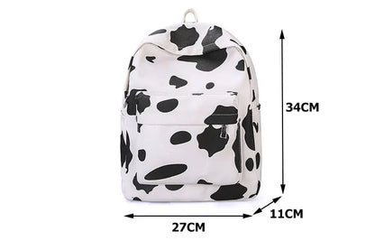 eybag korean women backpack Canvas Cow pattern school backpacks for girls teenagers Bookbag Mochila Casual travel bag bagpack Rucksack