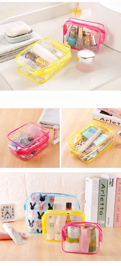 eybag Transparent Cosmetic Bag PVC Women Zipper Clear Makeup Bags Beauty Case Travel Make Up Organizer Storage Bath Toiletry Wash Bag