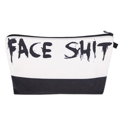 Lkblock cosmetic organizer bag Face Shit 3D Printing Cosmetic Bag Fashion Women Brand makeup bag