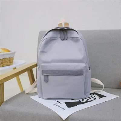 eybag New Teenager Canvas Backpack Gril Boy Schoolbag Softback Solid Color Casual Soft Handle mochilas mujer Escolar rucksack