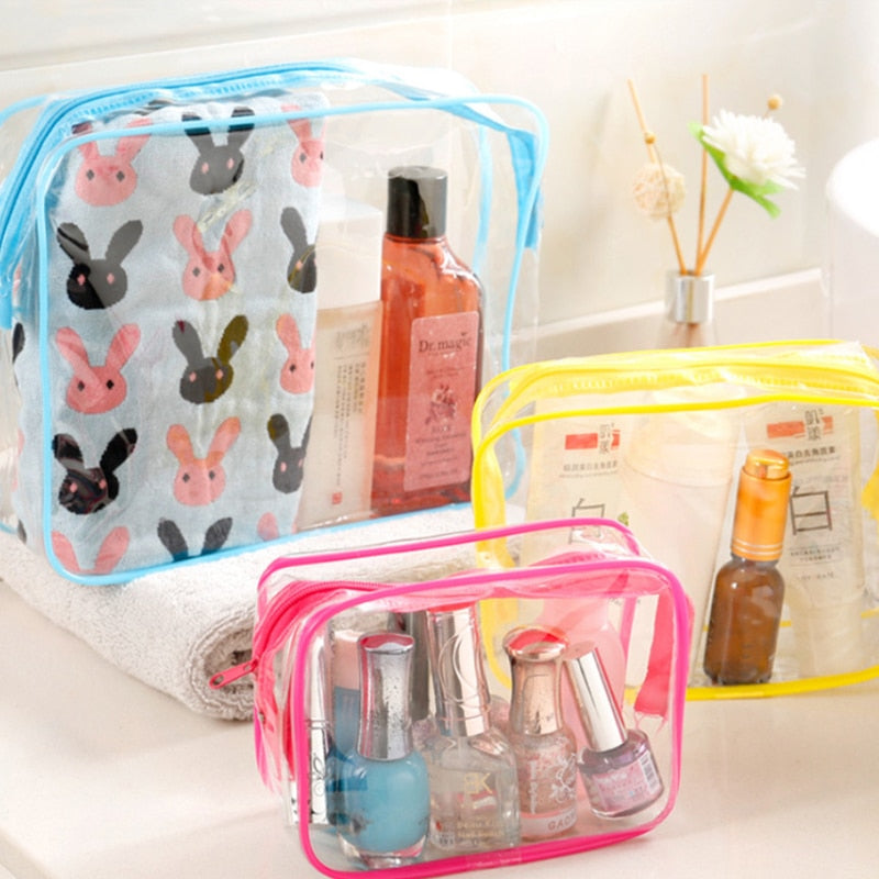 eybag Travel Transparent Cosmetic Bag PVC Women Zipper Clear Makeup Bags Beauty Case Make Up Organizer Storage Bath Toiletry Wash Bag