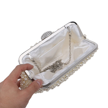 eybag Women messenger beaded women vintage evening bags imitation pearl shell women bag shoulder bags,diamonds clutch bag for wedding