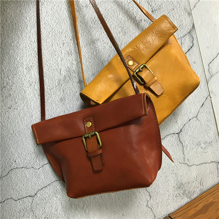 eybag Soft Genuine Leather Women Messenger Bag Female Real Leather Crossbody Shoulder Bags Small Handbag Retro Phone Bag for Girls