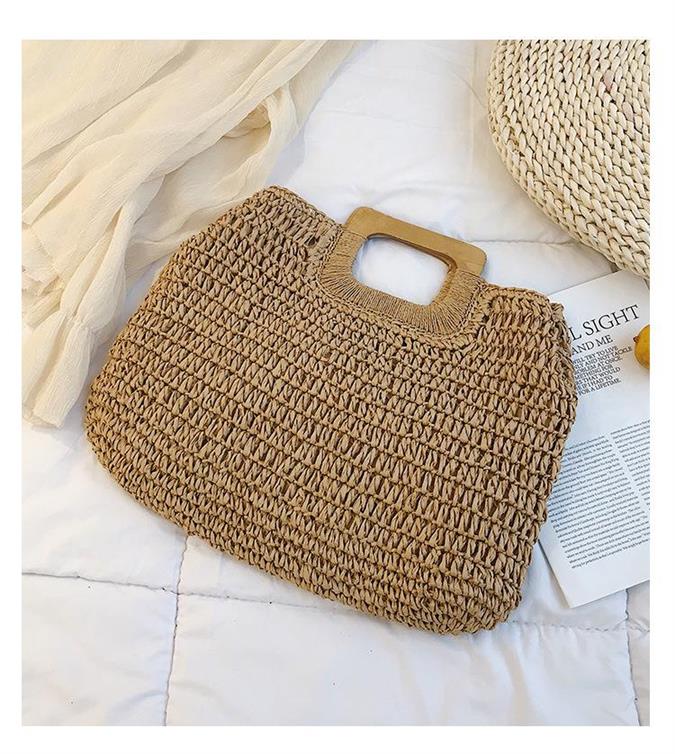 eybag casual rattan large capacity tote for women wicker woven wooden handbags summer beach straw bag lady big purses travel sac