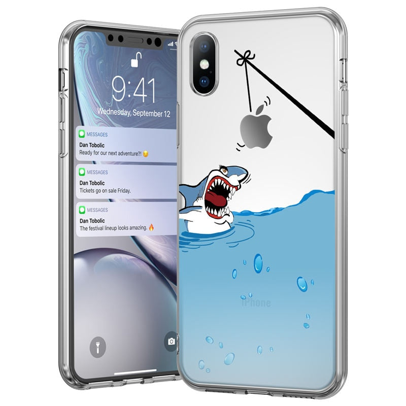 eybag Ottwn Clear Phone Case For iPhone 11 Pro Max 13 12 7 8 6s Plus Cute Cartoon Animal Soft TPU For iPhone X XR XS Transparent Cover