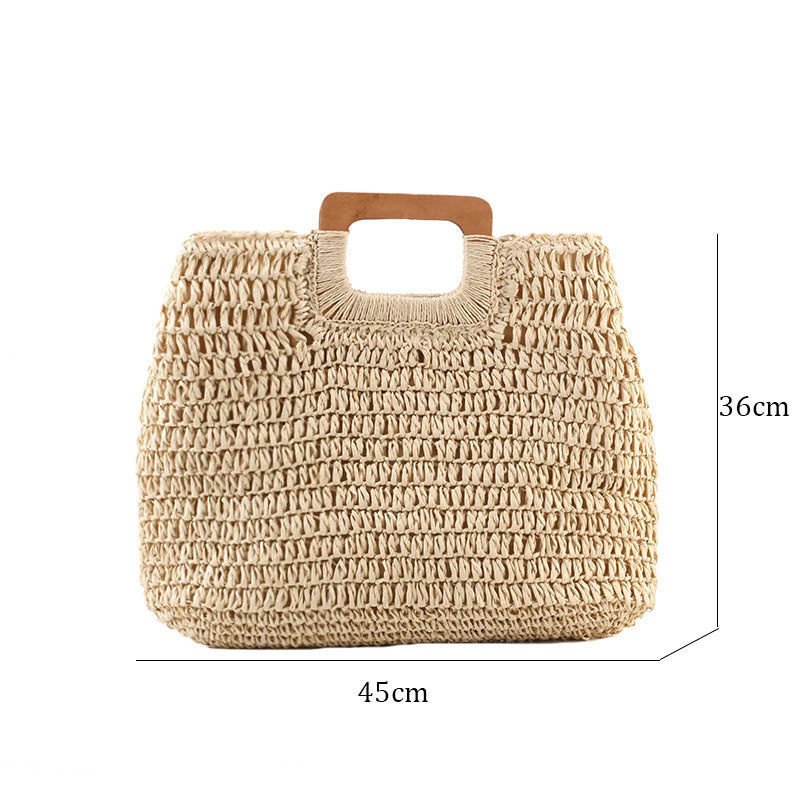 eybag casual rattan large capacity tote for women wicker woven wooden handbags summer beach straw bag lady big purses travel sac