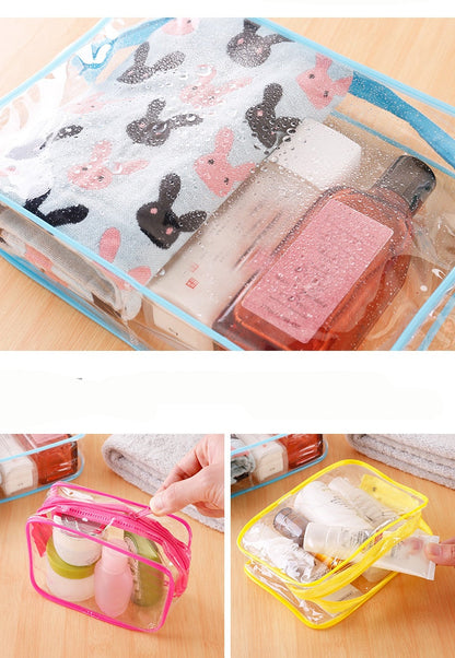 eybag Transparent Cosmetic Bag PVC Women Zipper Clear Makeup Bags Beauty Case Travel Make Up Organizer Storage Bath Toiletry Wash Bag