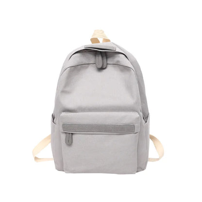 eybag New Teenager Canvas Backpack Gril Boy Schoolbag Softback Solid Color Casual Soft Handle mochilas mujer Escolar rucksack